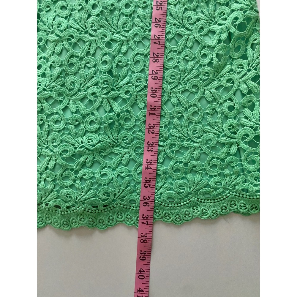 Ralph Lauren Mint Green Floral Eyelet Lace Sleeveles Sheath Party Dress 6 Preppy - Picture 12 of 12